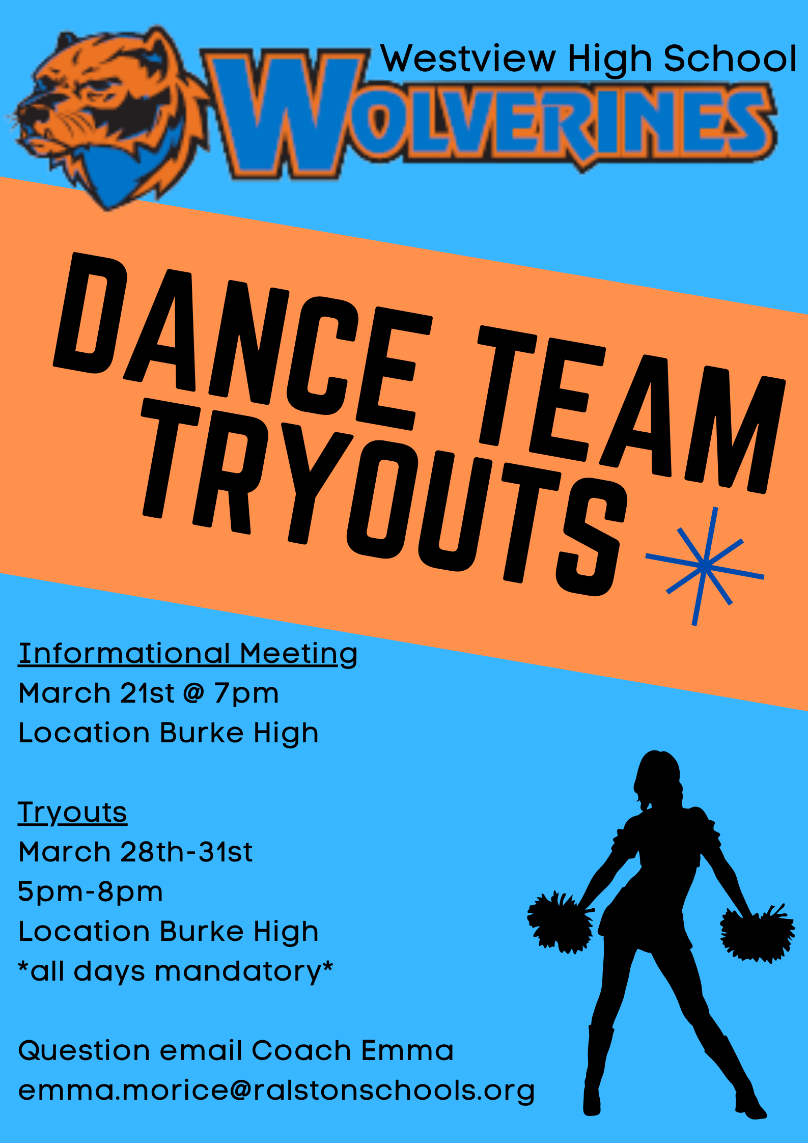 Dance Team Tryouts Dance Team Tryouts